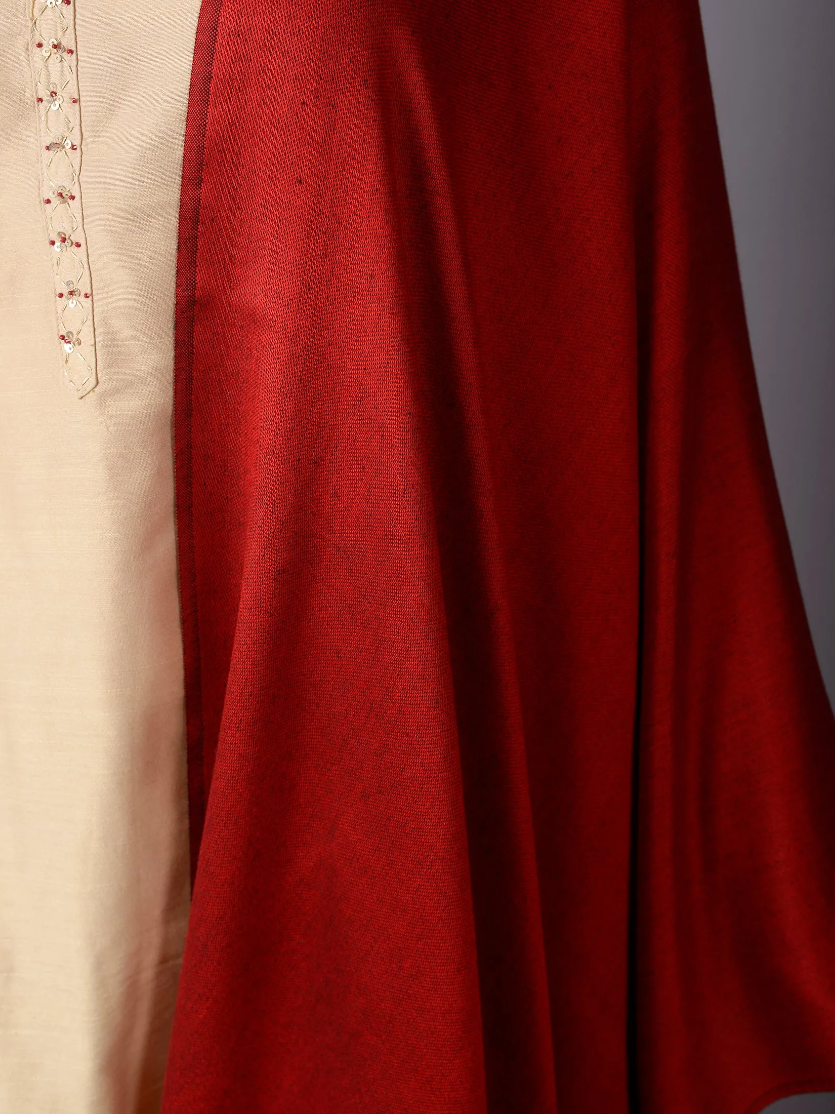Women Maroon Solid Stole