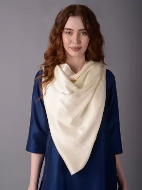 Women White Solid Stole