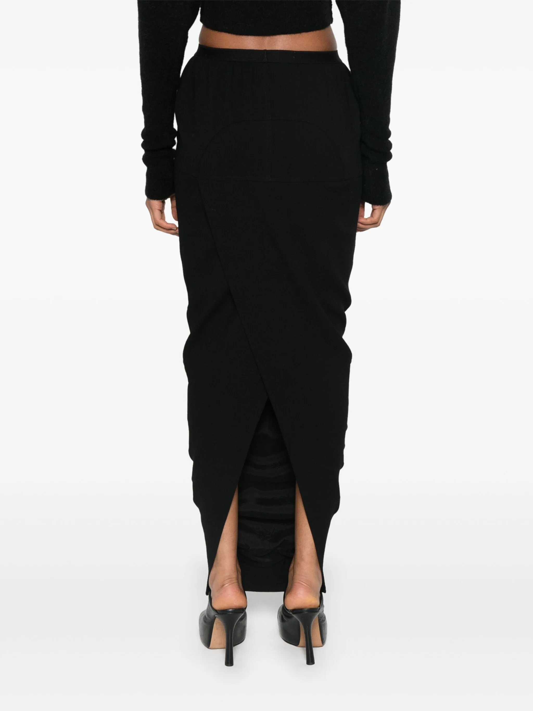 Wool Pillar Long Skirt