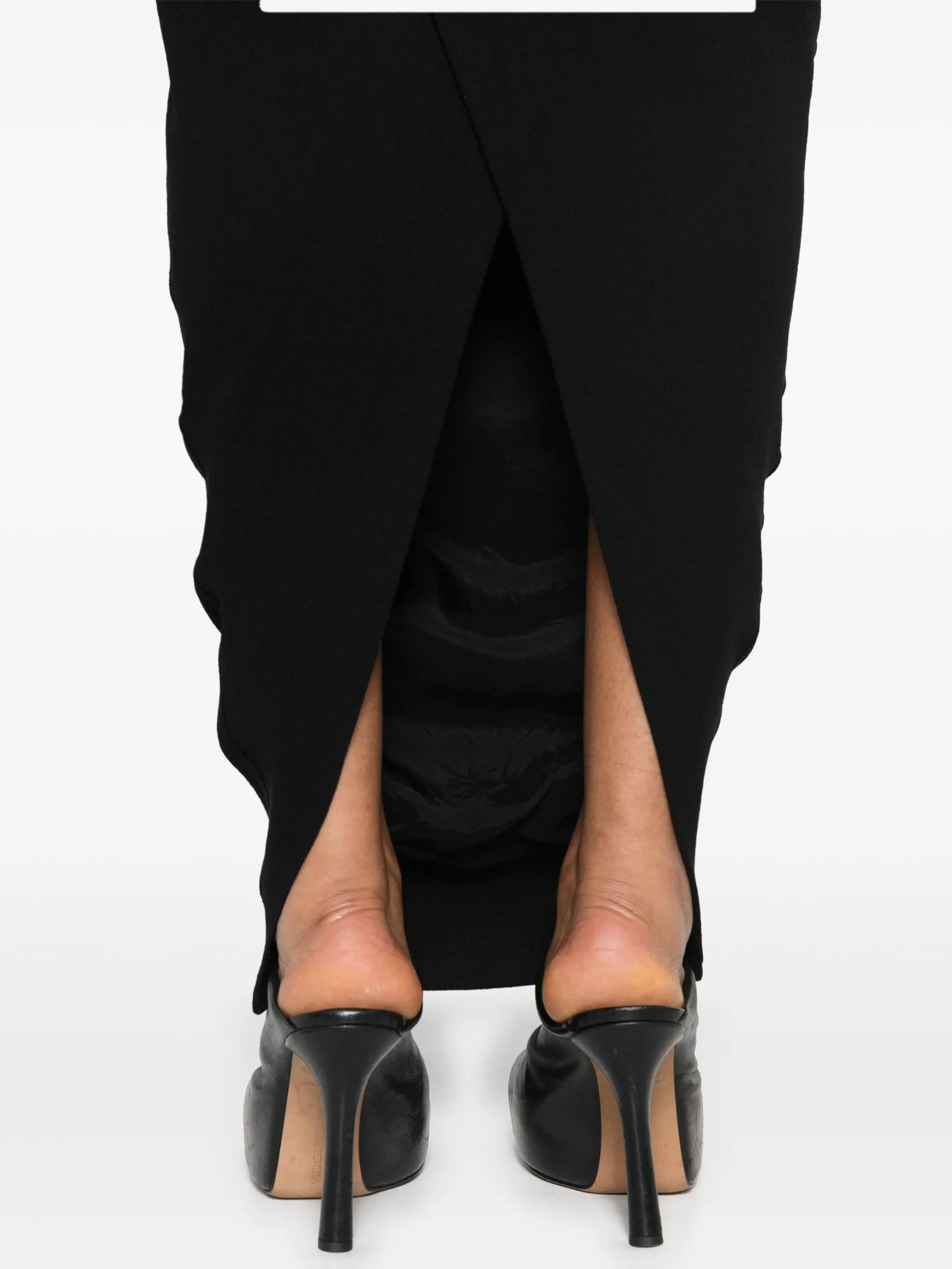 Wool Pillar Long Skirt