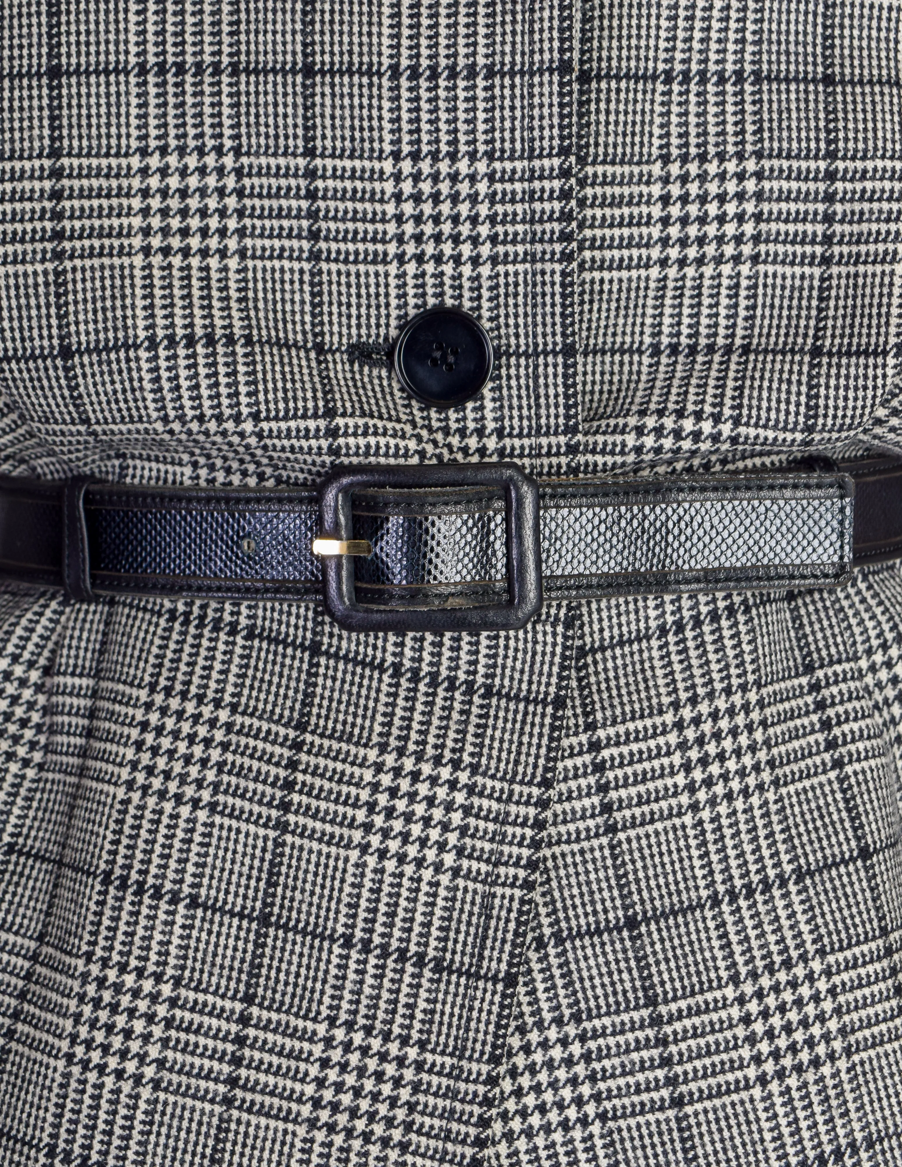 Yves Saint Laurent Vintage 1980s Haute Couture Numbered Black White Check Plaid Jacket Skirt Suit